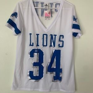 Victoria’s Secret PINK Detroit Lions Jersey Tee L